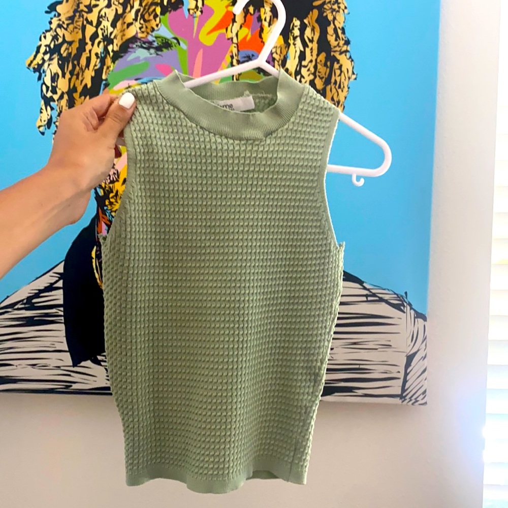 mint green CROP TOP